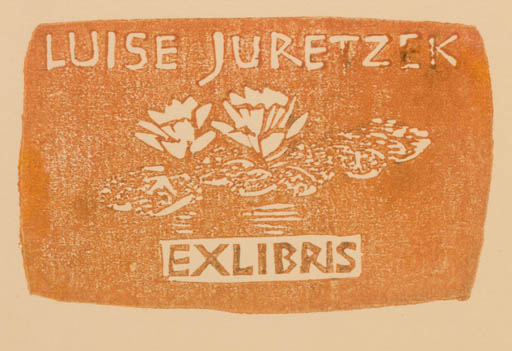 Exlibris by Ullrich Bewersdorff from Germany for Luise Juretzek - Flower 