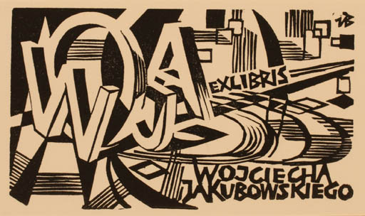 Exlibris by Ullrich Bewersdorff from Germany for Wojciech Jakubowski - Abstract 