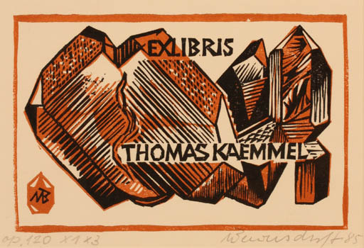 Exlibris by Ullrich Bewersdorff from Germany for Thomas Kaemmel - Abstract 