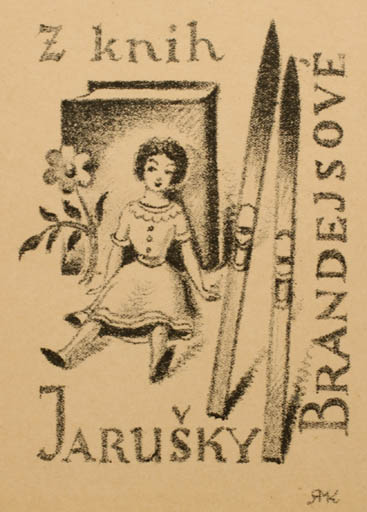 Exlibris by Ruda Kubicek from Czech Republic for Jarusky Brandejsove - Book Sport/game 