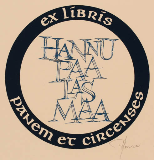 Exlibris by Hannu Paalasmaa from Finland for Hannu Paalasmaa - Text/Writing 