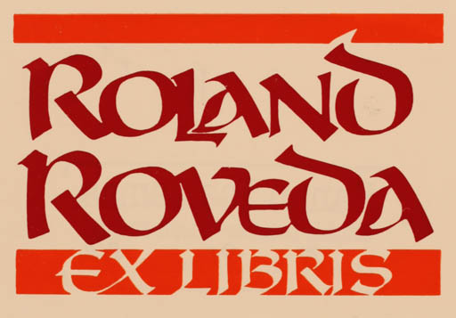 Exlibris by Hannu Paalasmaa from Finland for Roland Roveda - Text/Writing 