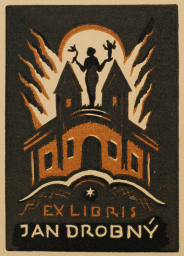 Exlibris by Ruda Kubicek from Czech Republic for Jan Drobny - Architecture 