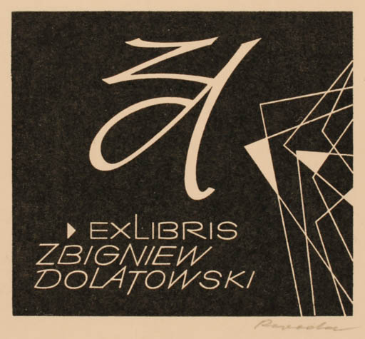 Exlibris by Roland Roveda from Austria for Zbigniew Dolatowski - Text/Writing 