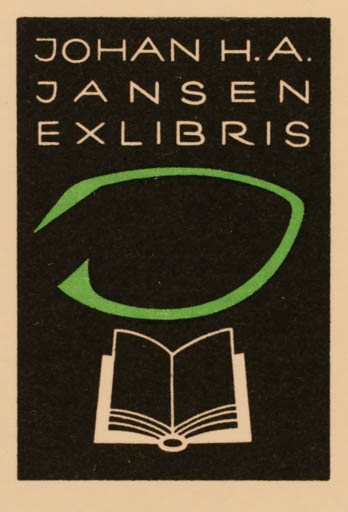 Exlibris by Roland Roveda from Austria for Johan H. A. Jansen - Text/Writing 