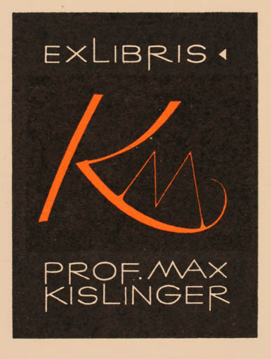 Exlibris by Roland Roveda from Austria for Max Kislinger - Text/Writing 