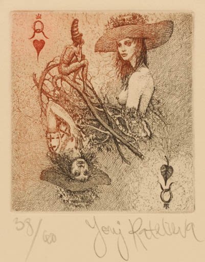 Exlibris by Jenny Katelieva from Bulgaria for Jenny Katelieva - Woman Surrealism 