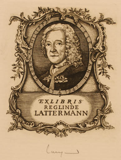 Exlibris by Oswin Volkamer from Germany for Reglinde Lattermann - Music Portrait 