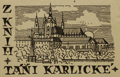 Exlibris by J. Kubicka from Czech Republic for Tani Karlicke - City Church 