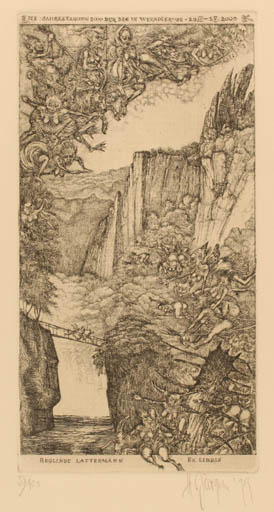 Exlibris by Harry Jürgens from Germany for Reglinde Lattermann - Scenery/Landscape 