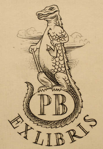 Exlibris by Jar. Kubioka from Czech Republic for ? P. B. - Fauna 