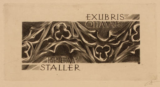 Exlibris by Wojciech Jakubowski from Poland for Ottmar Premstaller - 