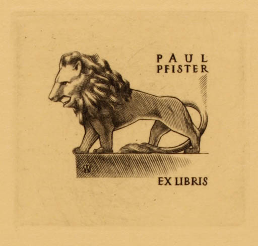 Exlibris by Wojciech Jakubowski from Poland for Paul Pfister - Fauna 