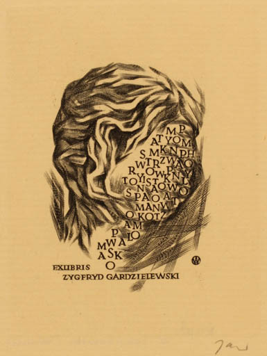 Exlibris by Wojciech Jakubowski from Poland for Zygfryd Gardzielewski - 