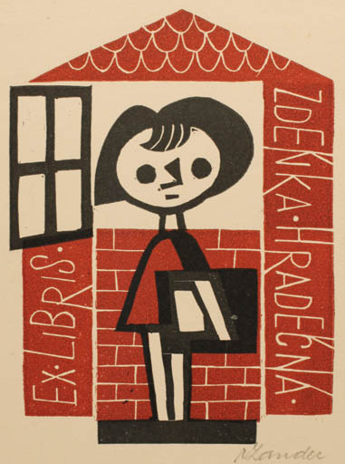 Exlibris by Richard Lander from Czech Republic for Zdenky Hradecne - Child 