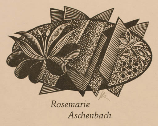 Exlibris by Siegmund Hammermann from Germany for Rosemarie Aschenbach - Abstract 