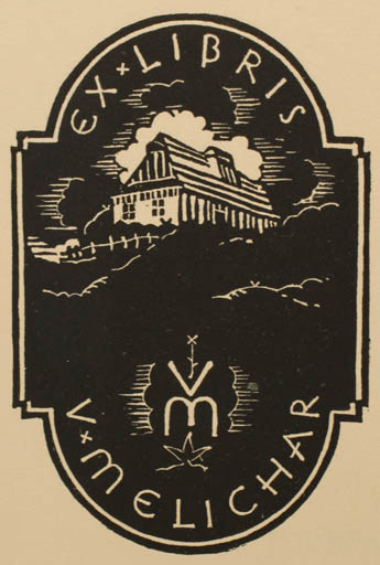 Exlibris by Richard Lander from Czech Republic for V. Melichar - 