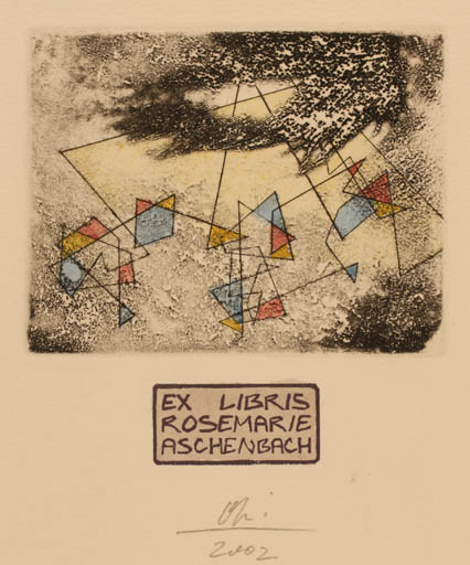 Exlibris by Detlef Olschewski from Germany for Rosemarie Aschenbach - Abstract 