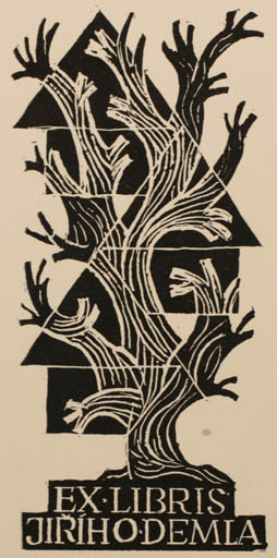 Exlibris by Karel Langer from Czech Republic for Jiri Hodemla - Flora Tree 