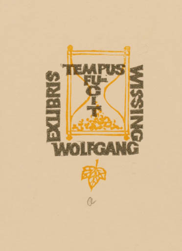 Exlibris by Ottmar Premstaller from Austria for Wolfgang Wissing - 