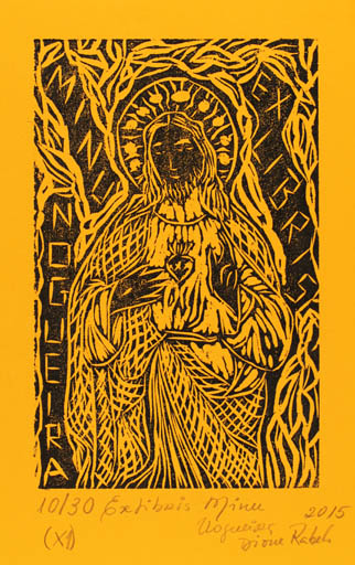 Exlibris by Dione Rabelo from Brazilien for Minu Nogueira - Religion 