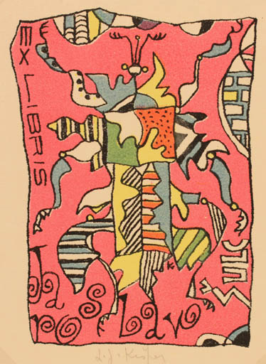 Exlibris by Ladislav J. Kaspar from Yugoslavia for Ladislav J. Kaspar - Abstract 