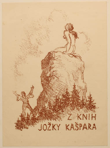 Exlibris by Vlad. Maioner from Czech Republic for Jozky Kaspara - Scenery/Landscape Romance 