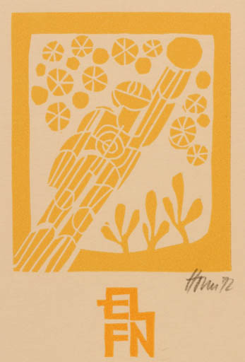 Exlibris by Miroslav Houra from Czech Republic for F. N. - Sport/game 