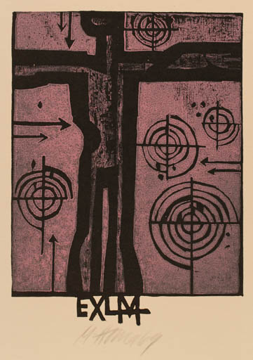 Exlibris by Miroslav Houra from Czech Republic for L. M. - 