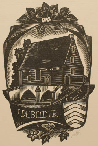 Exlibris by Dr. Otakar Marik from Czech Republic for Josef De Belder - Architecture 