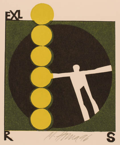 Exlibris by Miroslav Houra from Czech Republic for R. S. - 