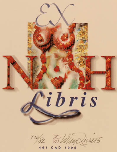 Exlibris by Wim Zwiers from Netherland for Dr. Norbert Hillerbrandt - Woman 