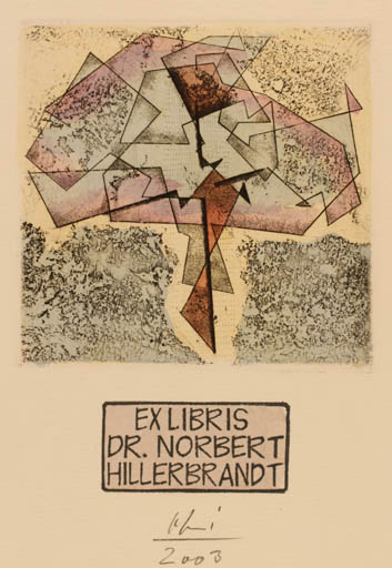 Exlibris by Detlef Olschewski from Germany for Dr. Norbert Hillerbrandt - Abstract 