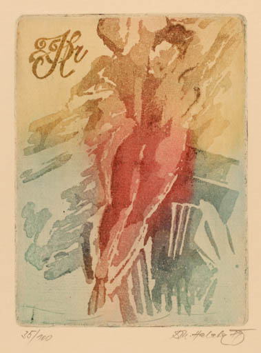 Exlibris by Dobroslav Halata from Czechoslovakia for Dr. Norbert Hillerbrandt - Abstract 