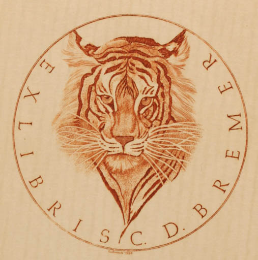 Exlibris by Lembit Löhmus from Estonia for C.D Bremer - Fauna 