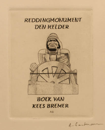 Exlibris by André Gastmans from Belgium for Kees Bremer - Maritime 