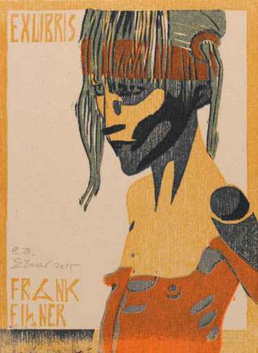 Exlibris by Frank Eissner from Germany for Frank Eissner - Woman 