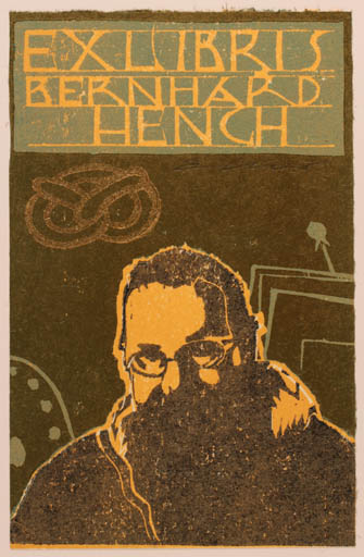 Exlibris by Frank Eissner from Germany for Bernhard Hench - Portrait 