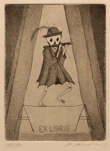 Exlibris by Alice M. Aeberhard from Schwitzerland for Alice M. Aeberhard - Death 