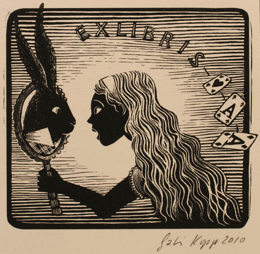 Exlibris by Gabi Kopp from Schwitzerland for Alice M. Aeberhard - Fairytale/fable 