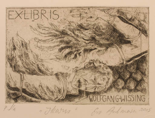 Exlibris by Eva Aulmann from Germany for Wolfgang Wissing - 