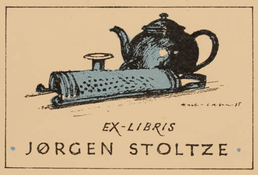 Exlibris by Karl Larsen from Denmark for Jørgen Stoltze - 