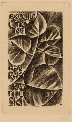 Exlibris by Wojciech Jakubowski from Poland for Henryk Katulski - Flora 