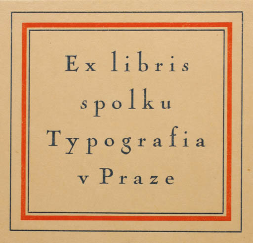 Exlibris by Ant. Masek from Czech Republic for ? Spolka Typografia v Praze - Text/Writing 