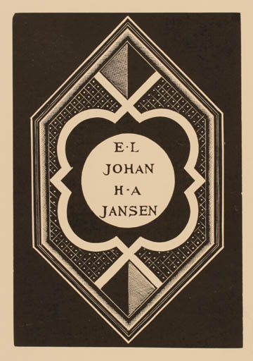 Exlibris by Italo Zetti from Italy for Johan H. A. Jansen - Abstract 