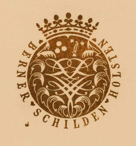 Exlibris by Christian Blæsbjerg from Denmark for Hans Berner Schilden Holsten - Monogram 