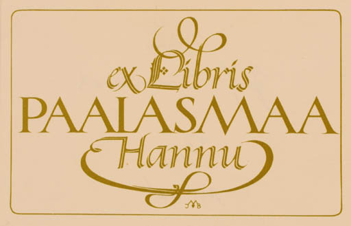 Exlibris by Jef Boudens from Belgium for Hannu Paalasmaa - Text/Writing 