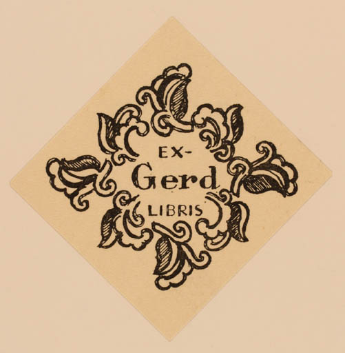 Exlibris by H. C. Bärenholdt from Denmark for Gerd Gere - Ornament 