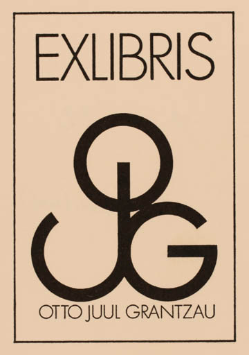 Exlibris by Per Christensen from Denmark for Otto Juul Grantzau - Monogram 