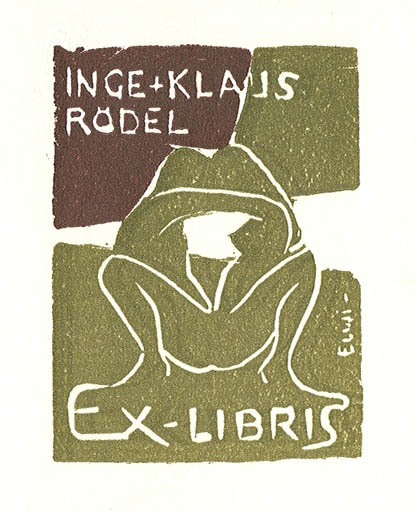 Exlibris by Börge Elwi Carlson from Sweden for Klaus & Inge Rödel - Erotica 